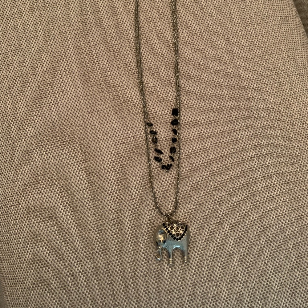 Boho elephant necklace